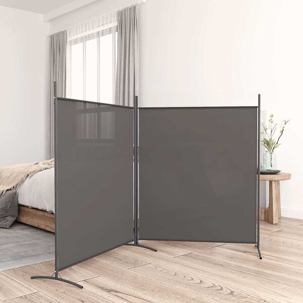 VidaXL 2dílný paraván 348x180 cm textil [42039231] Barva: Bílá
