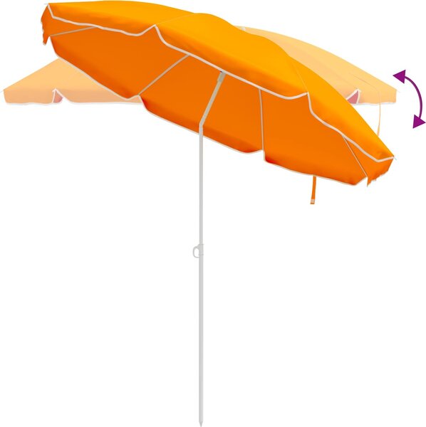 VidaXL Plážový slunečník 240 cm [42041351] Barva: Písková