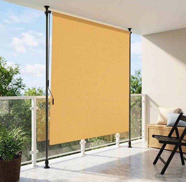 VidaXL Venkovní roleta 120 x 270 cm textil a ocel [42037142] Barva: krémová