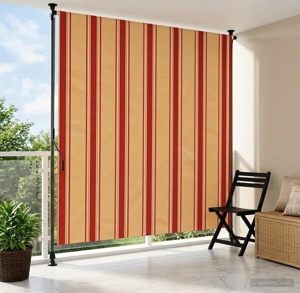 VidaXL Venkovní roleta 120 x 270 cm textil a ocel [42037142] Barva: krémová