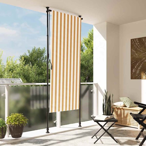VidaXL Venkovní roleta 120 x 270 cm textil a ocel [42037142] Barva: krémová