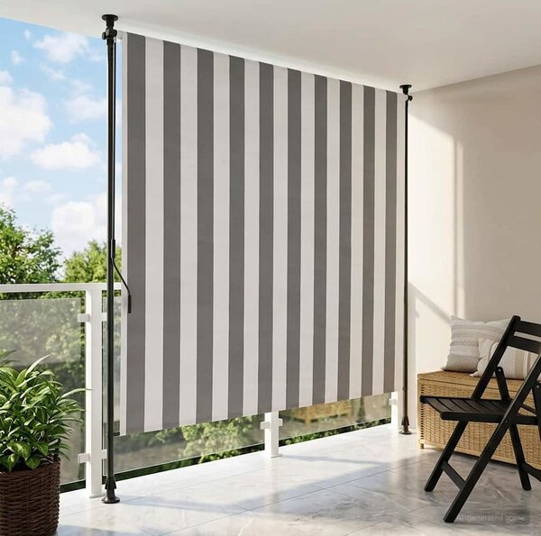 VidaXL Venkovní roleta 120 x 270 cm textil a ocel [42037142] Barva: krémová