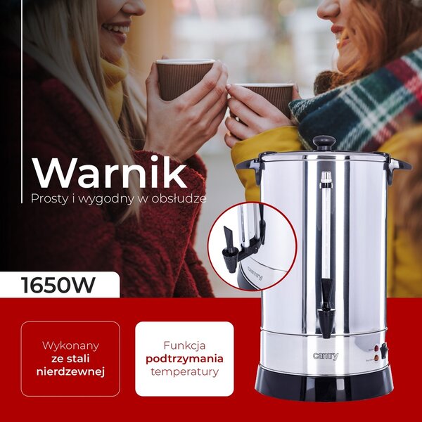 Adler Camry CR 1259 elektrická konvice 20 l 1650 W Černá