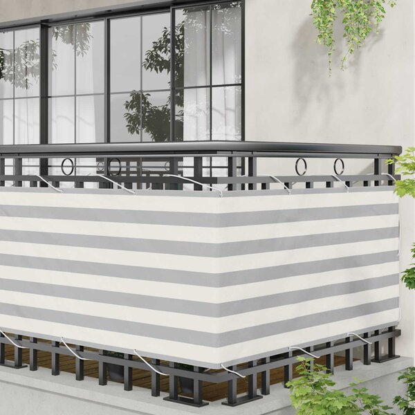VidaXL Balkónová zástěna 75 x 500 cm oxfordská látka [42030927] Barva: světle šedá