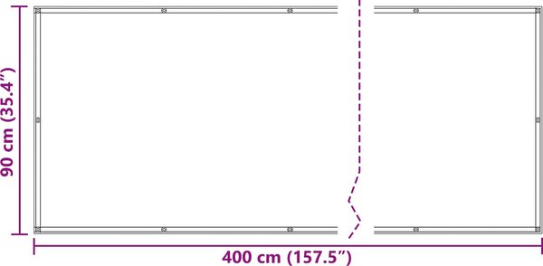 VidaXL Balkónová zástěna z oxfordské látky 90x400 cm [42030934] Barva: Béžová