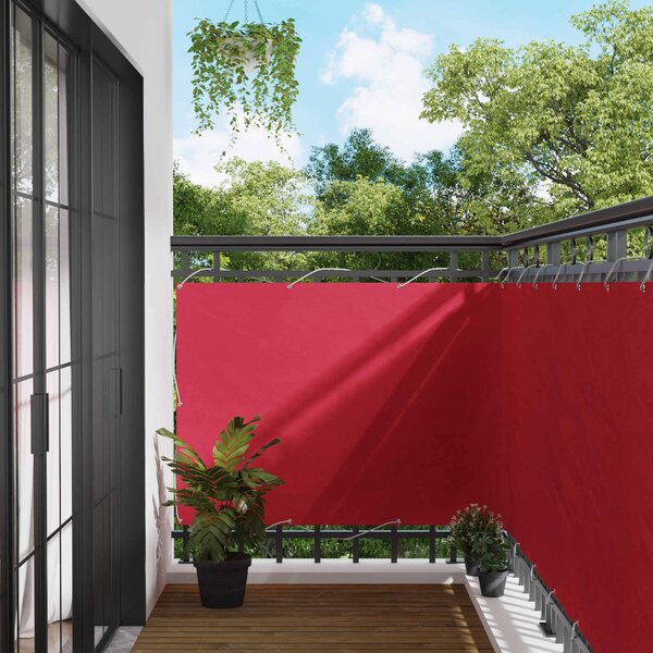 VidaXL Balkonová zástěna 120x400 cm 100% polyester oxford [42030958] Barva: Červená