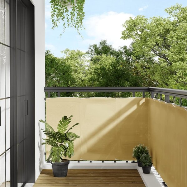 VidaXL Balkónová zástěna 90 x 500 cm oxfordská látka [42030935] Barva: Písková