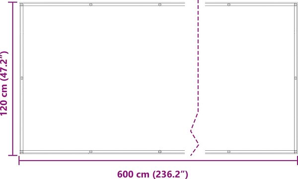 VidaXL Balkonová zástěna 120x600 cm 100% polyester oxford [42030960] Barva: taupe
