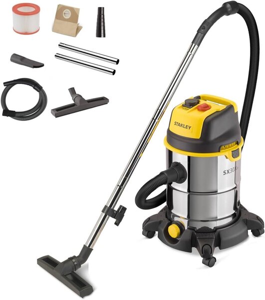 Vysavač STANLEY SXVC30XTDE Černá, Nerezová ocel, Žlutá 1600 W