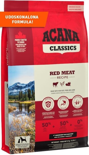 ACANA Classics Red Meat - suché krmivo pro psy - 9,7 kg