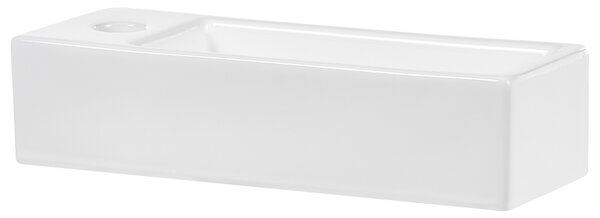 Umyvadlo na desku LIMARI 38 x 14 cm Keramika Bílá Levá