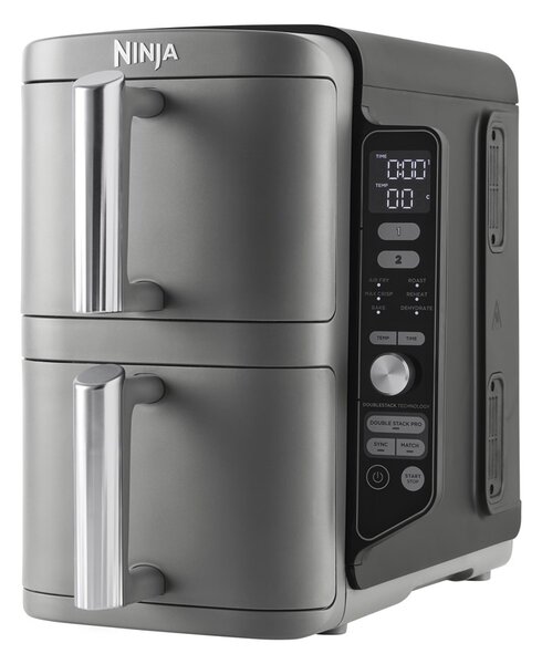 Ninja SL400EU fritovací hrnec Dvojitý 9,5 l 2470 W Horkovzdušná fritéza Černá, Šedá