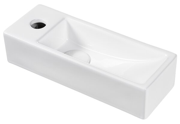 Umyvadlo na desku LIMARI 38 x 14 cm Keramika Bílá Levá