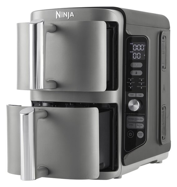 Ninja SL400EU fritovací hrnec Dvojitý 9,5 l 2470 W Horkovzdušná fritéza Černá, Šedá