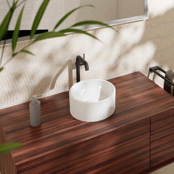 Hansgrohe Xuniva S umyvadlo 30x30 cm kulatý na pult bílá lesk 60163450