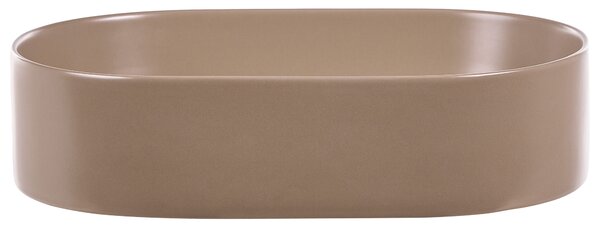 Umyvadlo na desku NICKERIE 50 x 33 cm Keramika Taupe