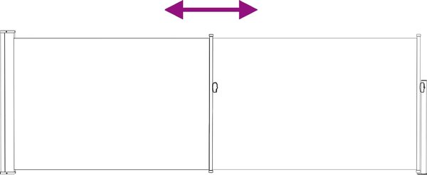 VidaXL Zatahovací boční markýza / zástěna na terasu 100 x 314 cm [42035286] Barva: Hnědá