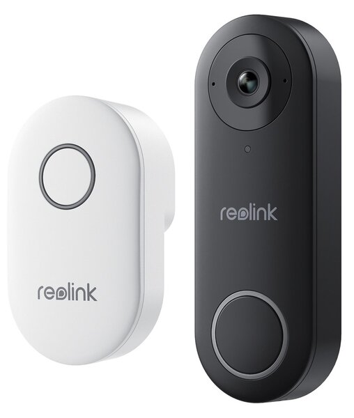 Reolink D340W - 5MP videozvonek se zvoněním, 2,4/5 GHz Wi-Fi, detekce osob, obousměrný zvuk, spolupracuje s NVR, bílý