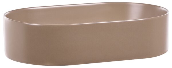 Umyvadlo na desku NICKERIE 50 x 33 cm Keramika Taupe