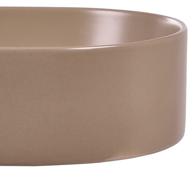 Umyvadlo na desku NICKERIE 50 x 33 cm Keramika Taupe