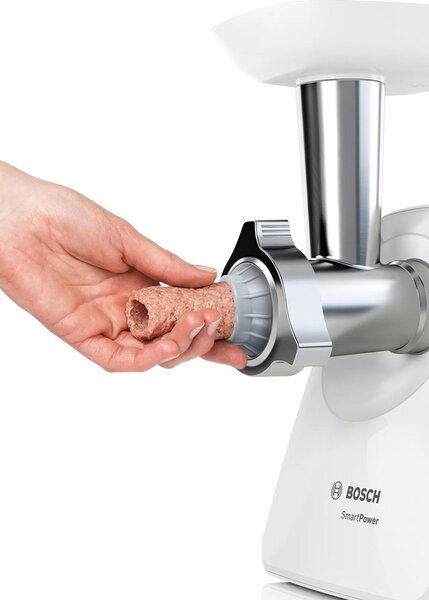 Bosch MFW2520W mlýnek na maso 1500 W Nerezová ocel, Bílá