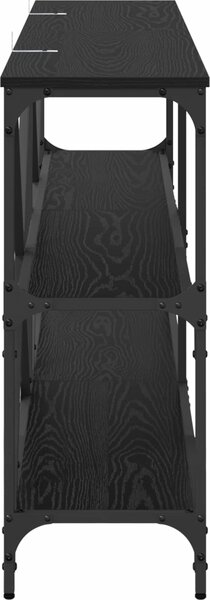 VidaXL Konzolový stolek 160 x 30 x 75 cm kompozit a železo [881904] Barva: dub sonoma