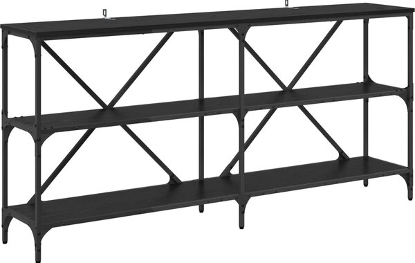 VidaXL Konzolový stolek 160 x 30 x 75 cm kompozit a železo [881904] Barva: dub sonoma