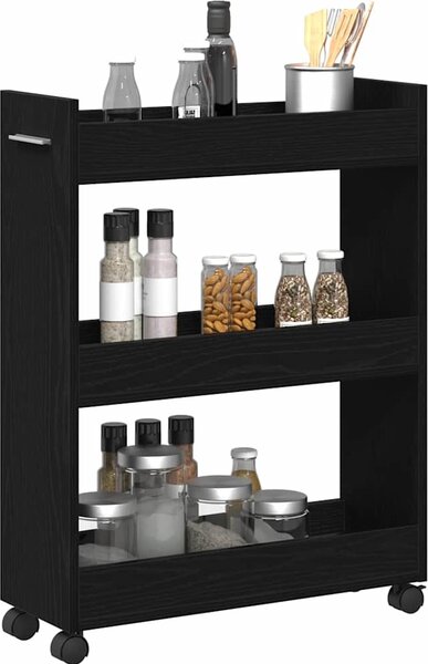VidaXL Skříňka na kolečkách 60x22x79 cm kompozitní dřevo [869140] Barva: dub sonoma