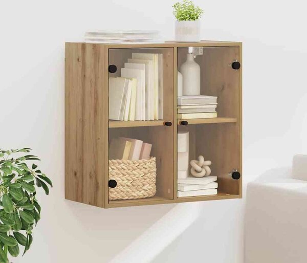 VidaXL Nástěnná skříňka se skleněnými dvířky 68x37x68,5 cm [882912] Barva: dub sonoma