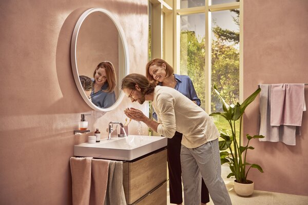 Hansgrohe Xelu Q skříňka 78x49.5x60.5 cm pod umyvadlo závěsná dub-chrom 54029000