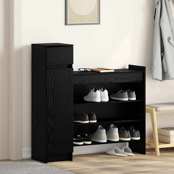 VidaXL Botník 100,5 x 28 x 100 cm kompozitní dřevo [871388] Barva: Bílá