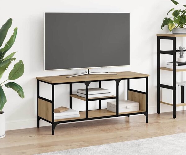 VidaXL TV skříňka 100x35x45 cm kompozitní dřevo a železo [881306] Barva: dub sonoma