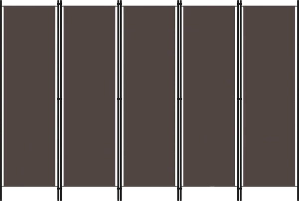 VidaXL 5dílný paraván 250 x 180 cm [42039195] Barva: antracitová