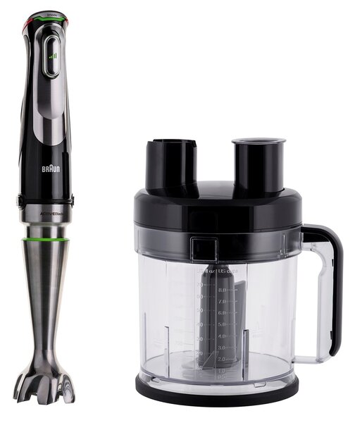 Braun MultiQuick 9 MQ 9195XLI 2 l Ponorný mixér 1200 W Černá, Nerezová ocel