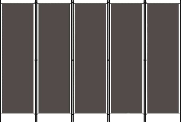 VidaXL 5dílný paraván 250 x 180 cm [42039195] Barva: antracitová