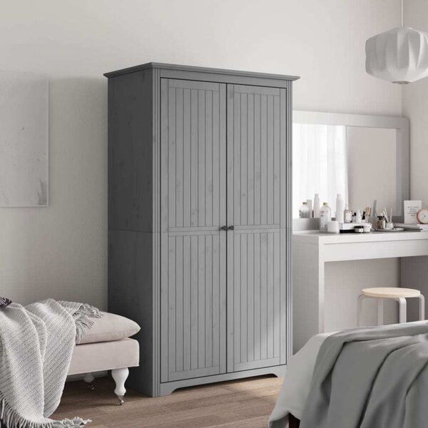 VidaXL Šatní skříň BODO 99x53,5x173 cm masivní borové dřevo [42023480] Barva: Bílá