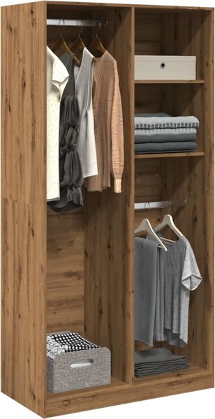 VidaXL Šatní skříň 100 x 50 x 200 cm kompozitní dřevo [3446632] Barva: Bílá