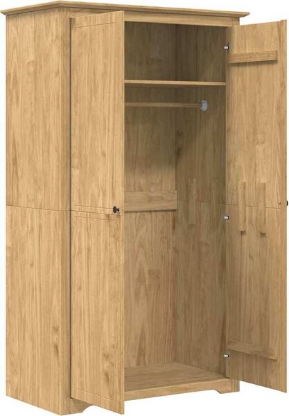 VidaXL Šatní skříň BODO 99x53,5x173 cm masivní borové dřevo [42023480] Barva: Bílá