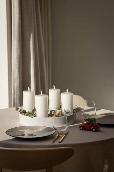 Vosková LED svíčka White 17,5 cm