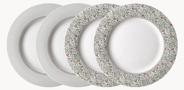 Sada porcelánových talířů Flat, 4 díly