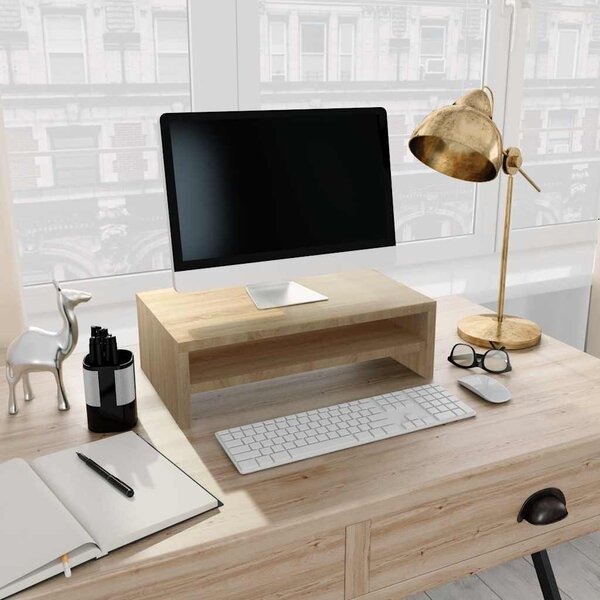 VidaXL Stojan na monitor 42 x 24 x 13 cm kompozitní dřevo [862407] Barva: dub sonoma