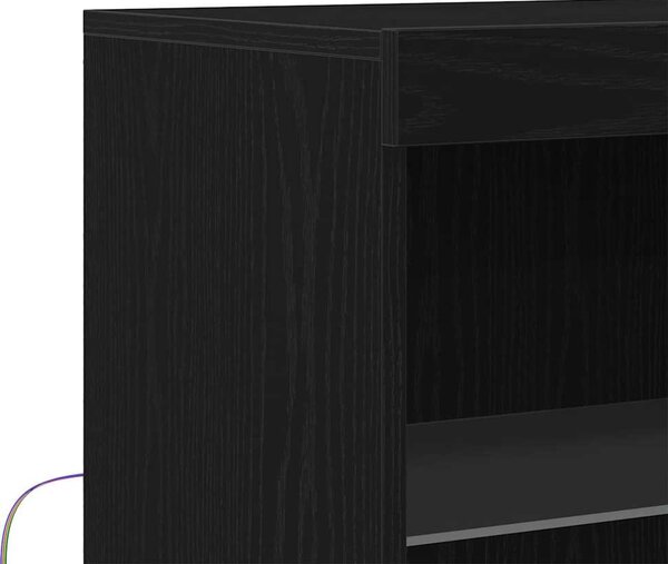 VidaXL Příborník s LED osvětlením 60,5 x 37 x 100 cm [863035] Barva: Bílá