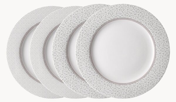 Sada porcelánových talířů Flat, 4 díly