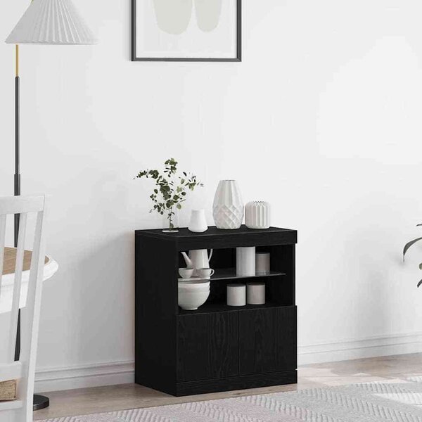 VidaXL Příborník s LED osvětlením 60 x 37 x 67 cm [863029] Barva: Bílá