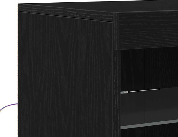 VidaXL Příborník s LED osvětlením 81 x 37 x 100 cm [863050] Barva: dub sonoma