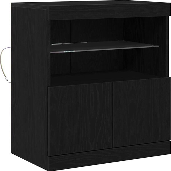 VidaXL Příborník s LED osvětlením 60 x 37 x 67 cm [863029] Barva: Bílá