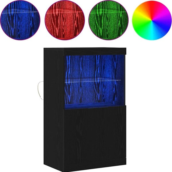 VidaXL Příborník s LED osvětlením 60,5 x 37 x 100 cm [863035] Barva: Bílá