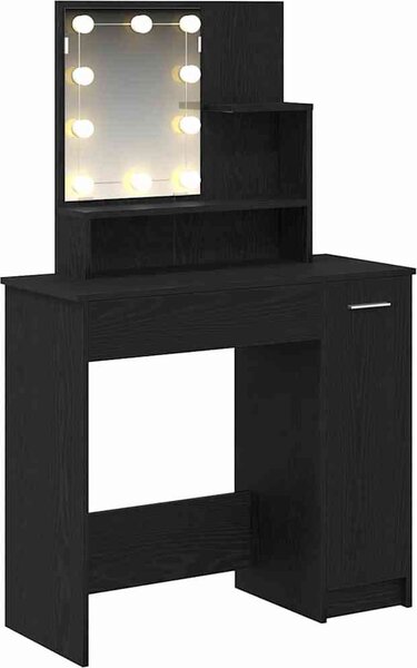 VidaXL Toaletní stolek s LED 86,5x35x136 cm [862108] Barva: kouřový dub