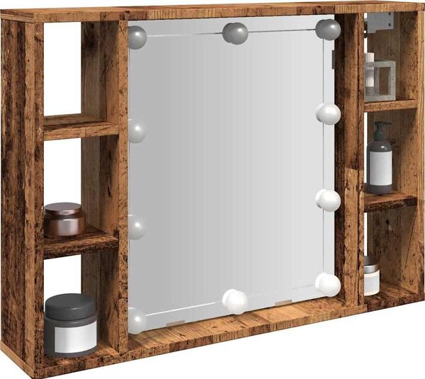 VidaXL Zrcadlová skříňka s LED 76 x 15 x 55 cm [862104] Barva: dub sonoma