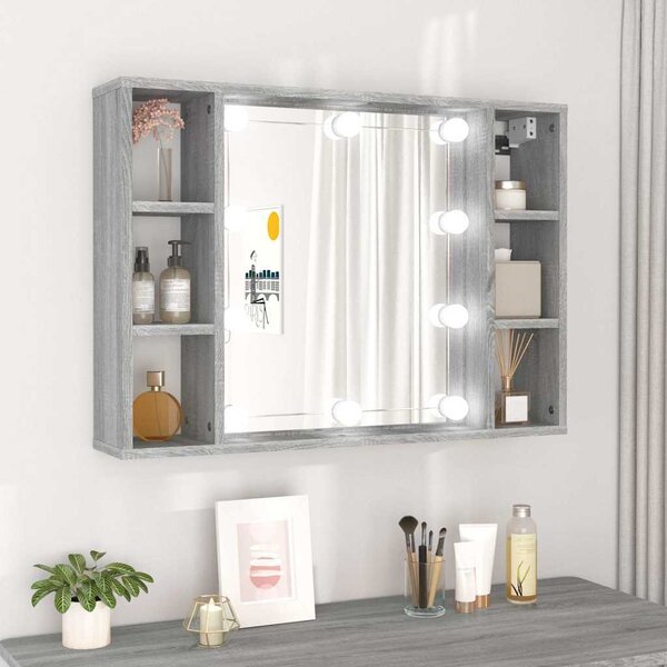 VidaXL Zrcadlová skříňka s LED 76 x 15 x 55 cm [862104] Barva: dub sonoma